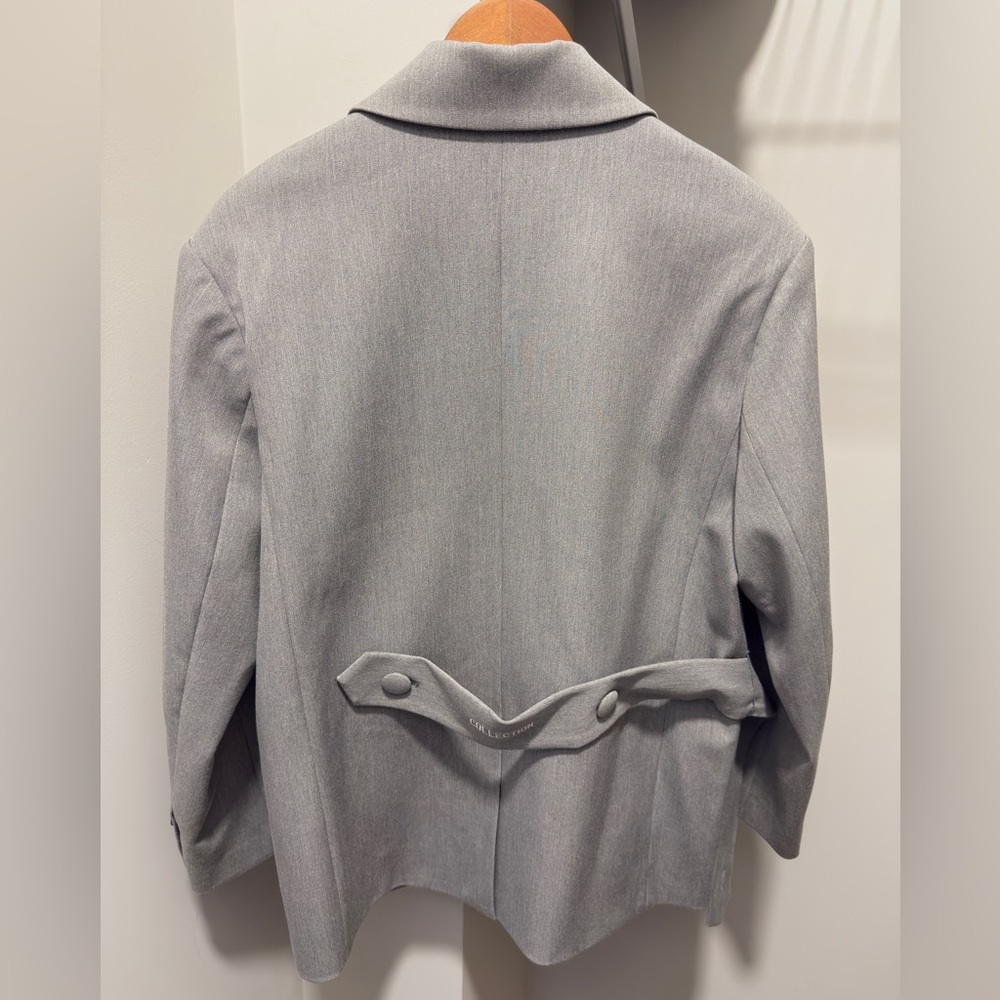 Gray Blazer with Button Accents - Picture 3 of 7